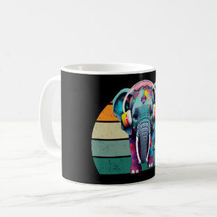 Mug Eléphant mignon bébé avec casque