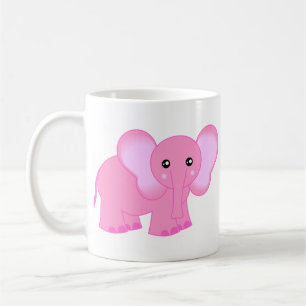 Mug Éléphant rose mignon de bébé