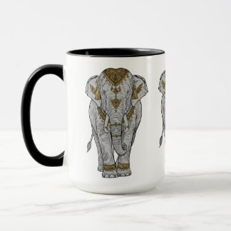 Mug Éléphant Royal Thaï Orné - Culture Traditionnelle 