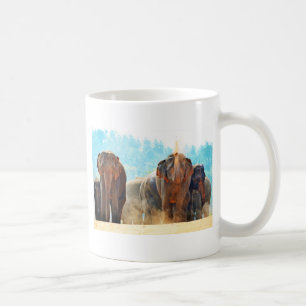 Mug Éléphants Animaux Safari Destin Paix Amour