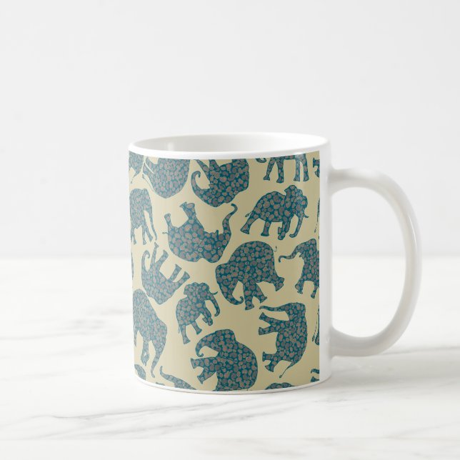 Mug Éléphants Ditzy de Paisley d'amusement sur la (Droite)