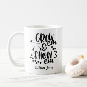 Mug Élever, les montrer, agneau nom personnalisé