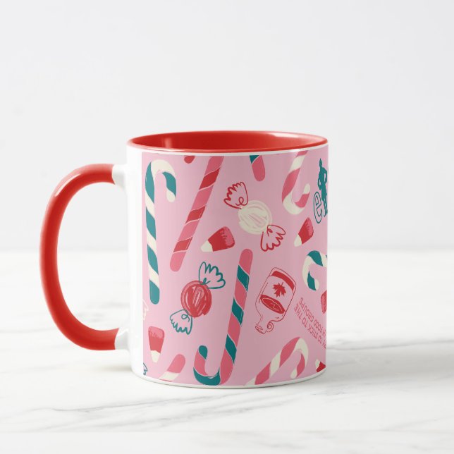 Mug Elf Holiday Candy Motif (Gauche)