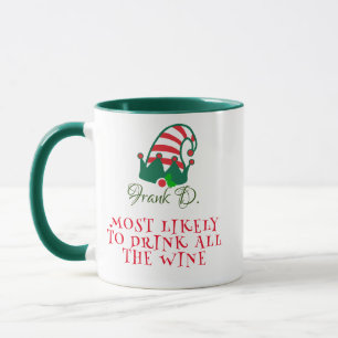 Mug ELF Les Plus Susceptibles De Boire Le Vin Cadeau D