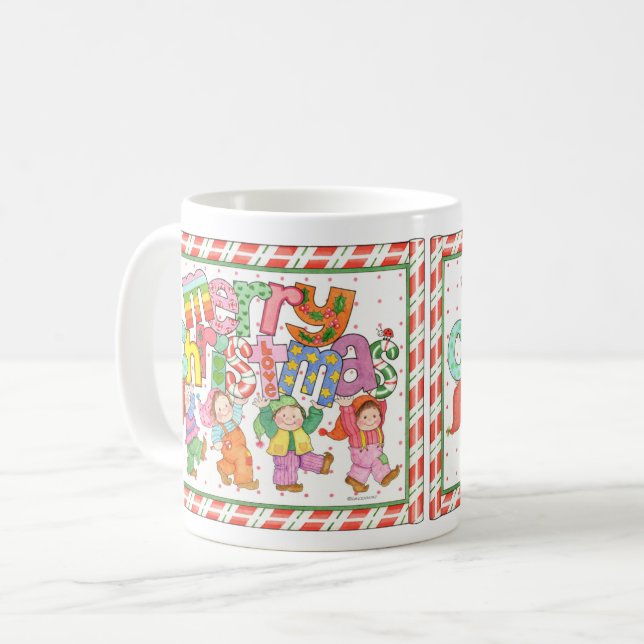 Mug Elfes de Joyeux Noël (Devant gauche)