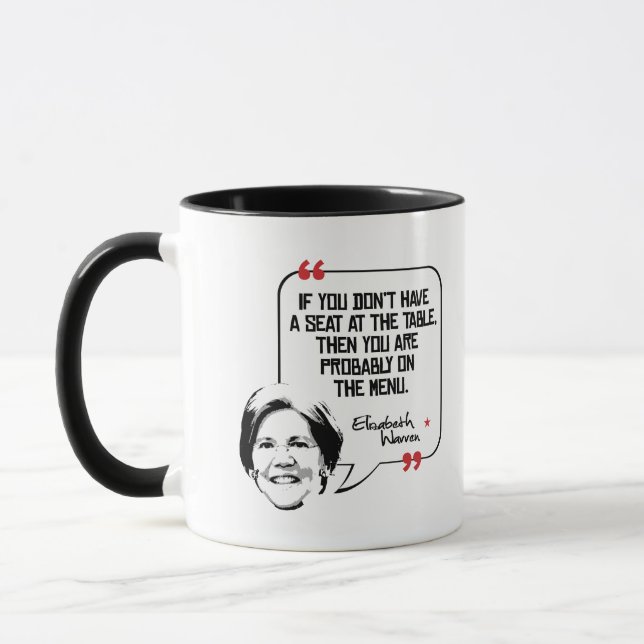 Mug Elizabeth Warren Citation - Siège à la table - (Gauche)