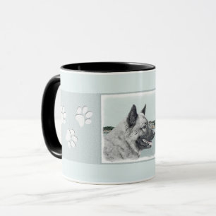 Mug Elkhound norvégien à la peinture de village - Chie