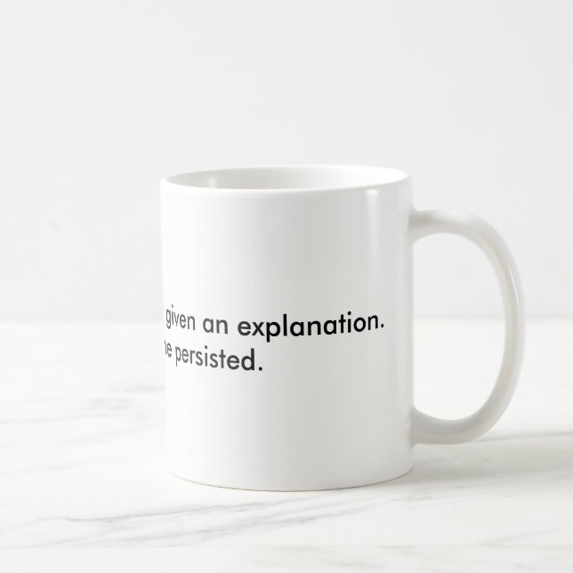 Mug Elle a persisté (Droite)