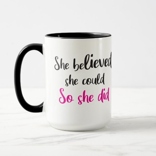 Mug Elle Croyait Qu'Elle Pouvait (Gauche)