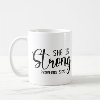 Mug Elle est forte - proverbes 31:25