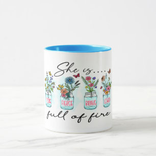 MUG "ELLE EST PLEINE DE FEU" CITE INSPIRATIONNELLE