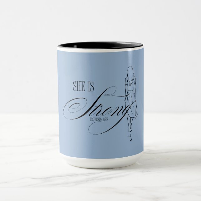 Mug Elle est Proverbes forts 31:25 (Centre)