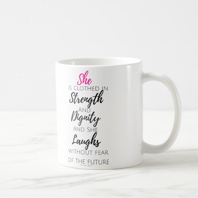 Mug Elle est vêtue - 31:25 de proverbes (Droite)