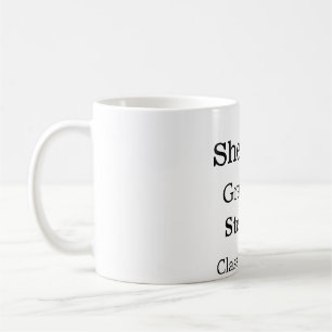 Mug Elle l'a fait diplômée ajouter nom classe de texte