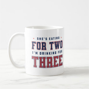 Mug Elle mange pour deux que je bois pour trois papa