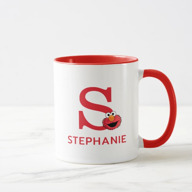Mug Elmo Ajoutez Votre Nom Et Votre Monogramme P (Droite)