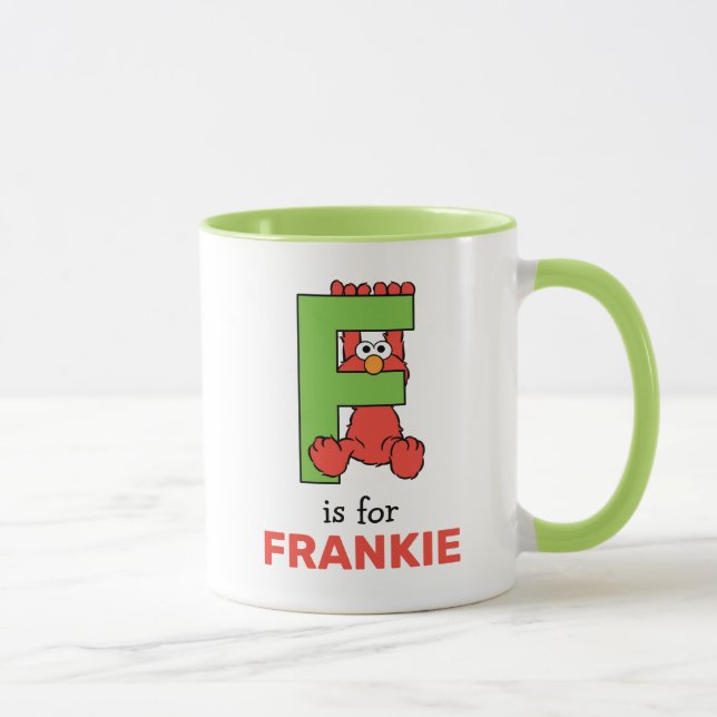 Mug Elmo Alphabet | F Vert (Droite)