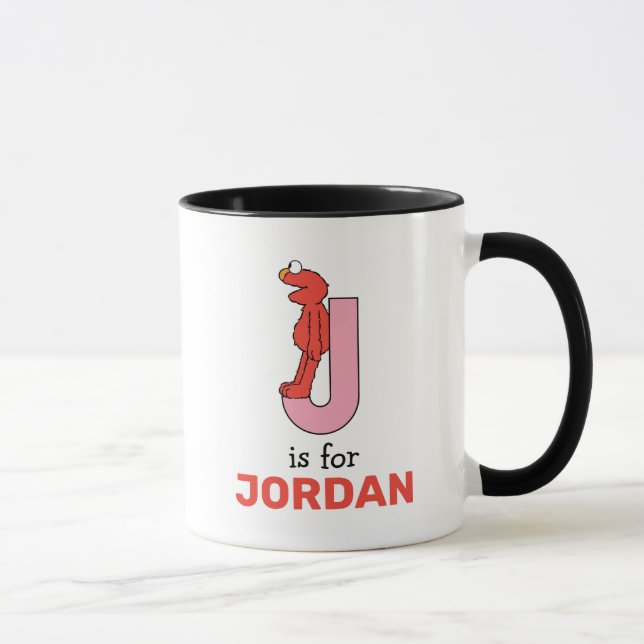 Mug Elmo Alphabet | J rose (Droite)