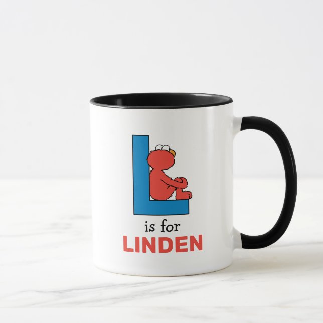 Mug Elmo Alphabet | L Bleu (Droite)