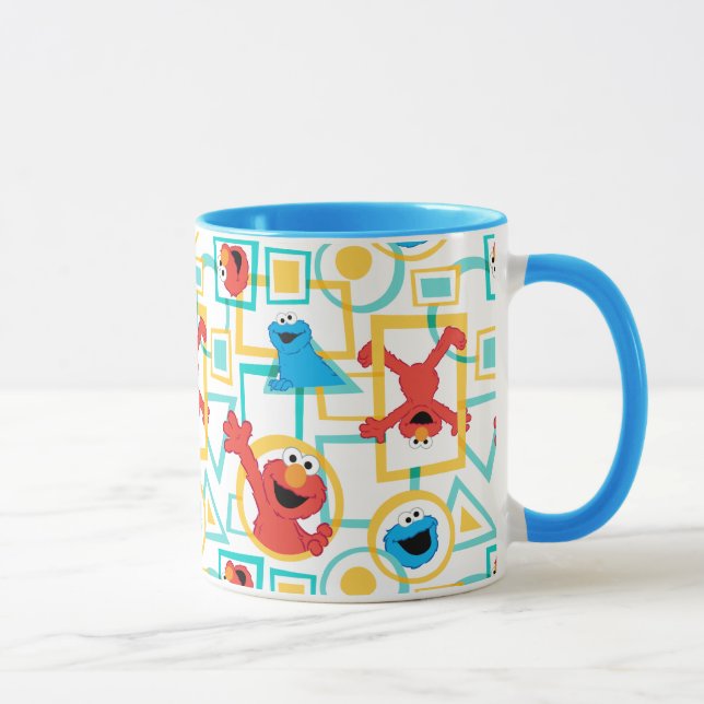 Mug Elmo & Cookie Monster Fun Shapes Motif (Droite)