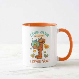 Mug Elmo tenant son poisson rouge