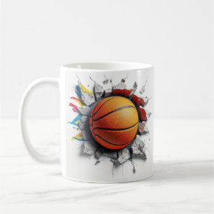 Mug Emballage de basket 3d, conception de boule 3d