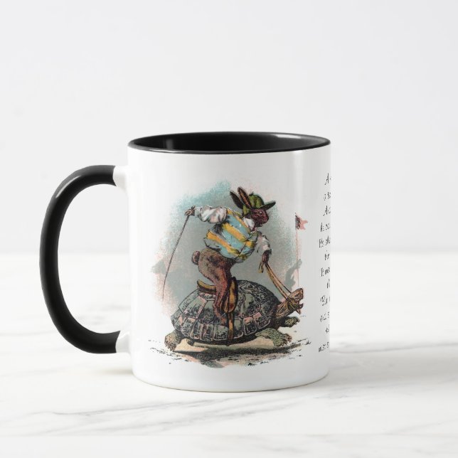 Mug Emballage de la tortue d'équitation de lapin (Gauche)