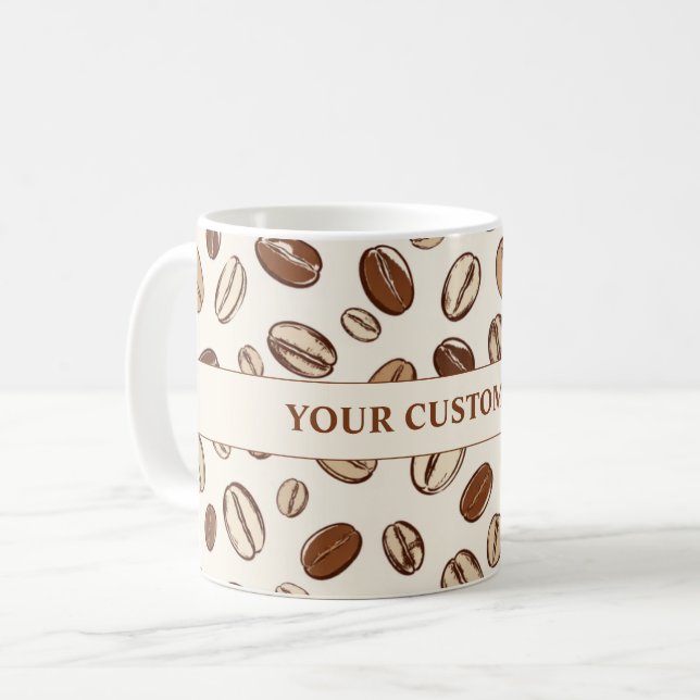 Mug Emballage de persona minimaliste à motif de grains (Devant gauche)