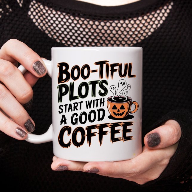 Mug Emballages Commencez par un bon café Halloween (Créateur téléchargé)