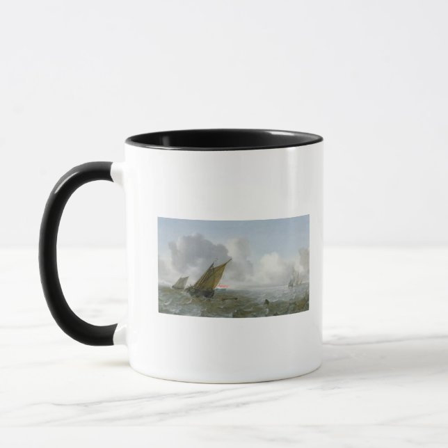 Mug Embarquant en mer dans une brise, XVIIème siècle (Gauche)