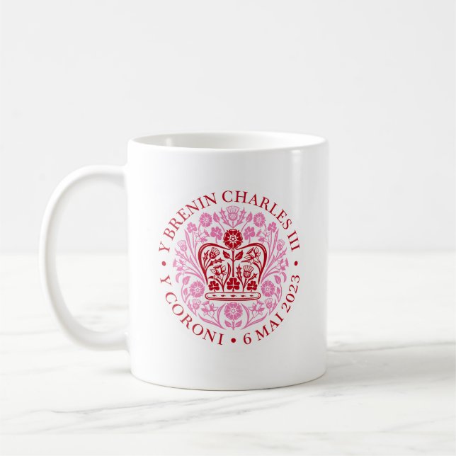 Mug Emblème de couronnement du roi Charles III, souven (Gauche)