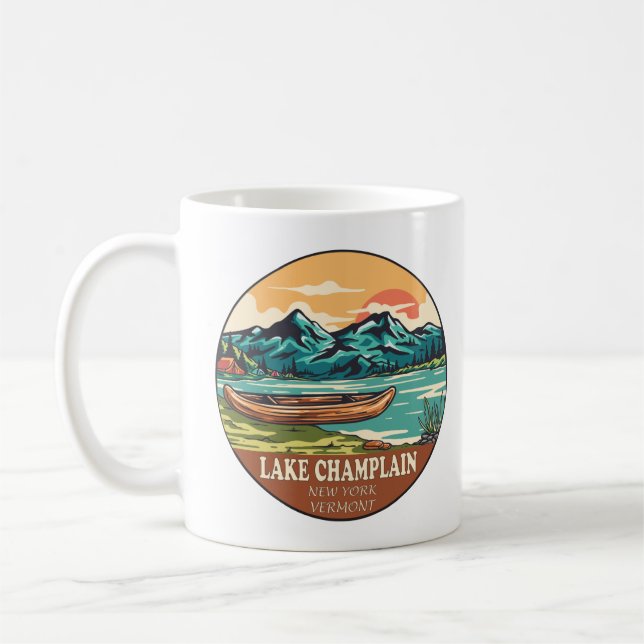 Mug Emblème de pêche nautique du lac Champlain (Gauche)