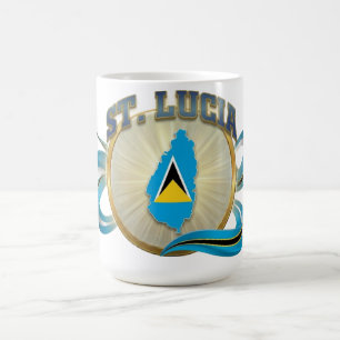 Mug Emblème de Sainte-Lucie Fierté des Caraïbes Éq