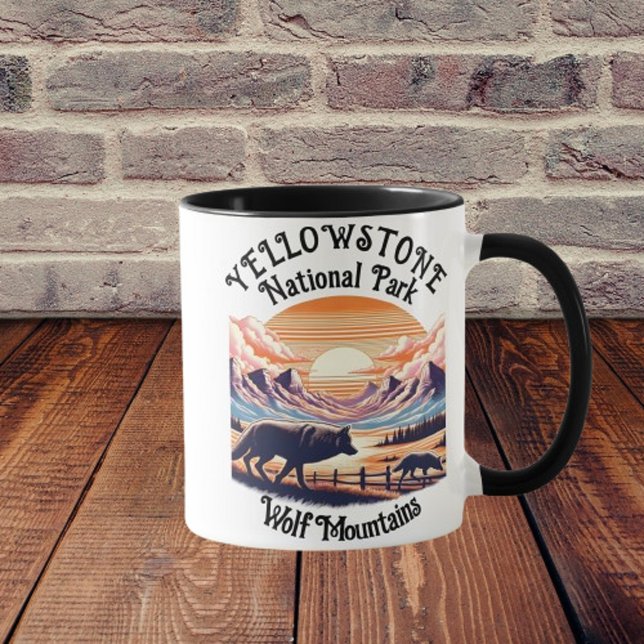 Mug Emblème majestueux du parc national de Yellowstone (Créateur téléchargé)