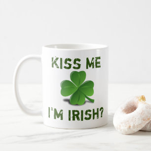 Mug "Embrasse-moi, je suis irlandais ?" Texte avec Sha
