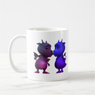 Mug Embrasse-moi Quick mignonne Bleu & Pink Baby Drago