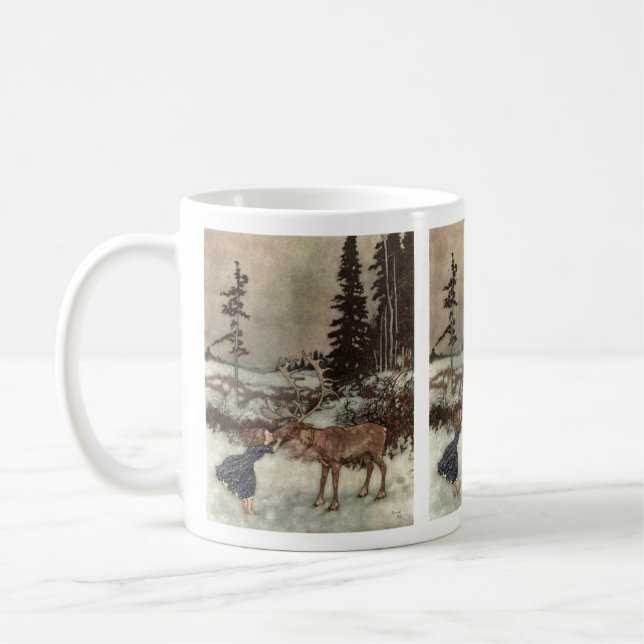 Mug Embrasser un renne sur le nez (Gauche)