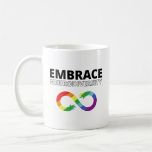 Mug Embrassez la neurodiversité - Symbole Rainbow Infi
