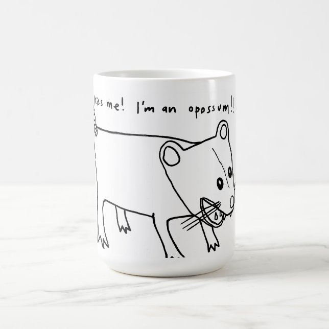 Mug embrassez-moi ! Je suis un opossum ! ! (Centre)