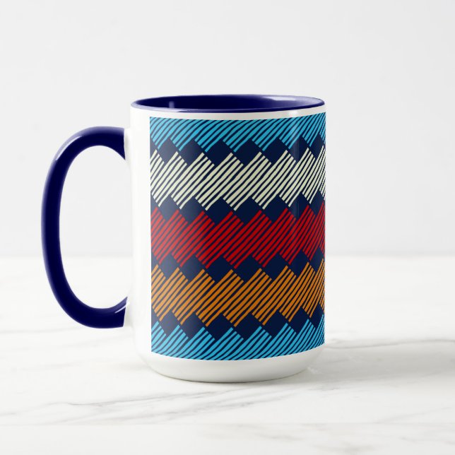 Mug Embroderie de dentelle de Motif Boho ethnique sur  (Gauche)