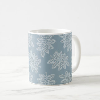 Mug Embroidered Botanicals - blue