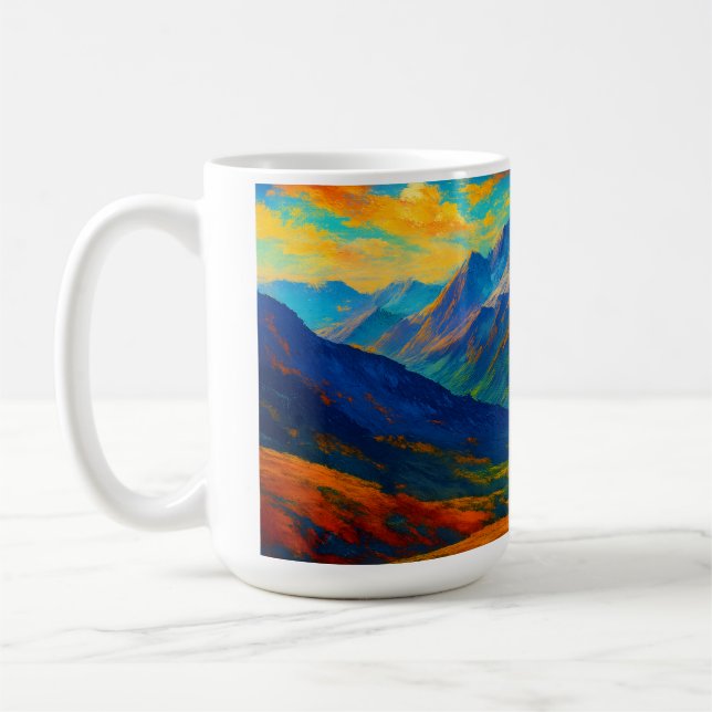 Mug Emerald Forest Watercolor Canvas (Gauche)