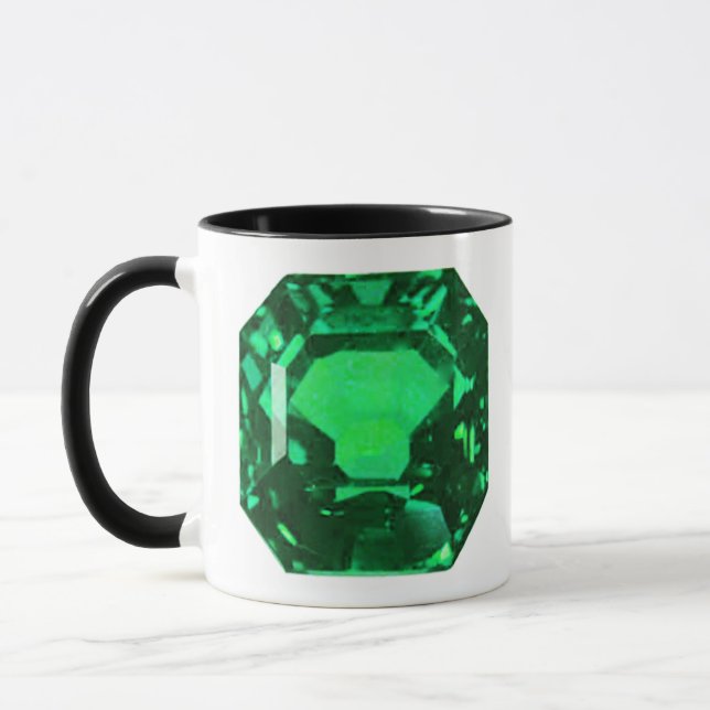 Mug Emerald Gemstone, Birthstone May, vert clair (Gauche)