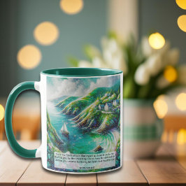 Mug Emerald Isle Irish Christian KJV Romans Verse