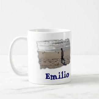 Mug Emilio sur le plage-bord, Emilio