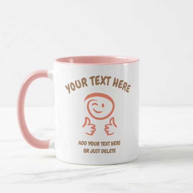 Mug Emoji En Train D'Éclater Fait Face À Deux Pouces E (Gauche)