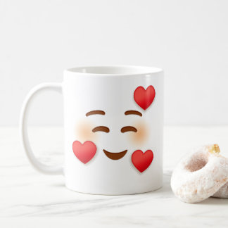 Mug Emoji Souriez Avec Coeurs