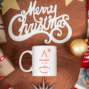 Mug Emoticon amusant Père Noël Cute Geek Nerd Lait de 