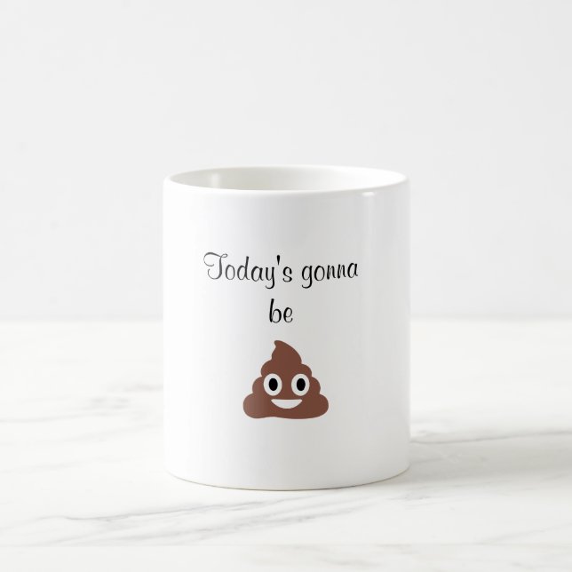 Mug Émoticon de poo personnalisable (Centre)