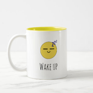 Mug Émoticône Dormir "Réveillez-Vous"